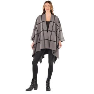 Patricia Nash Women's Plaid Cape Gray/Black